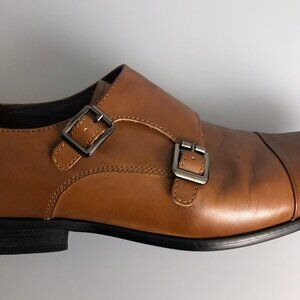 Like New Men's Brown Double Monkstrap Leather Dress Shoes